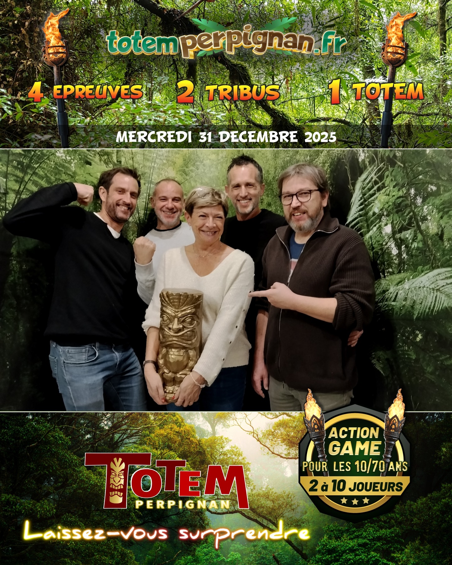 🎉 Quand la fête commence AVANT le réveillon… 🎉
Et voilà que des joueurs ont débarqué à Totem Perpignan juste avant le réveillon pour lancer les festivités comme il se doit 🔥
Bonne humeur, énergie au max et vibes de fin d’année : le ton était donné 💃🕺
Merci à eux d’avoir mis le feu et d’avoir prouvé qu’ici, on ne sait jamais attendre minuit pour faire la fête 🥂

📍 Totem Perpignan — là où les meilleures soirées commencent toujours un peu plus tôt 😉

#TotemPerpignan #reveillon #Totem #Perpignan #defis