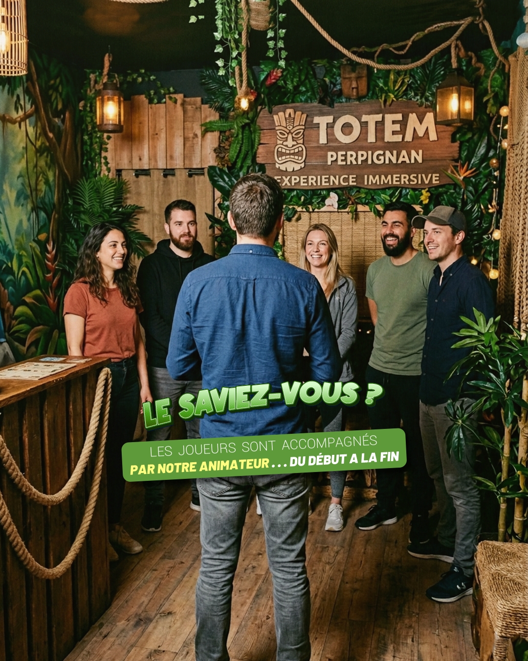 🧭 ZÉRO STRESS, 100% IMMERSION
Vous n’êtes jamais livrés à vous-mêmes chez nous ! 🌿

Chez TOTEM PERPIGNAN, l'aventure commence dès la porte franchie. De votre briefing initial jusqu’au dénouement final, votre Animateur est à vos côtés pour :

✅ Vous guider dans les moments de doute.

✅ Booster votre adrénaline.

✅ Garantir une expérience fluide et fun.

Que vous soyez expert ou débutant, profitez d'un accompagnement VIP pour vivre votre expérience à fond ! 🗿✨

#Perpignan #SortirAPerpignan #ExperienceImmersive #TeamBuilding #Loisirs66