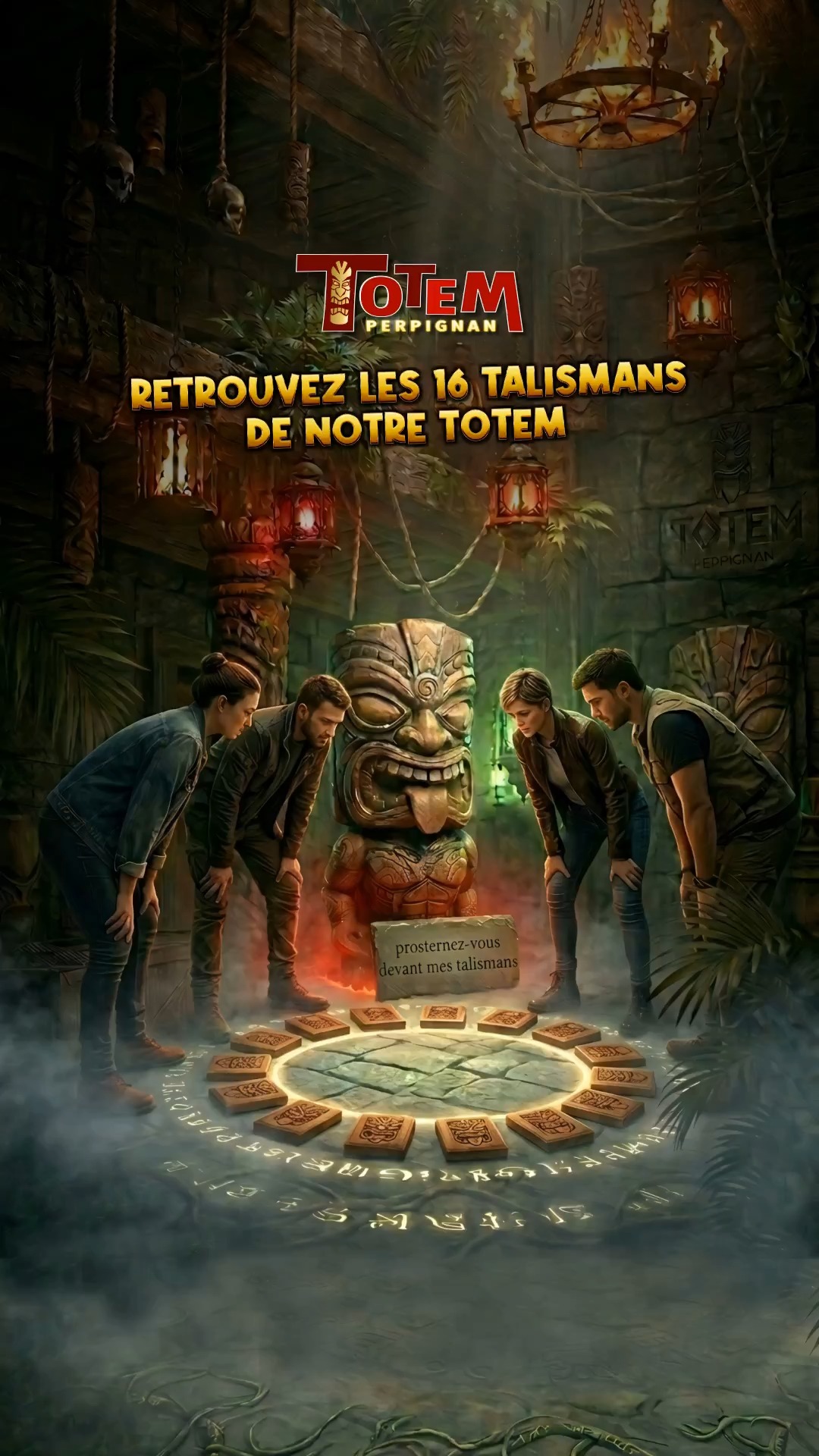 Le Totem a parlé... et il a dispersé ses talismans.🗿✨

Votre mission est claire, mais elle ne sera pas simple : vous devez retrouver les 16 talismans cachés au cœur de l'expérience.

Mais attention, ici, l'individualisme n'a pas sa place.

Totem Perpignan vous plonge dans une aventure 100% coopérative. 

Oubliez les scores personnels, oubliez la compétition entre vous... en mode coopération ! Ici, vos esprits doivent fusionner, car le constat sera sans appel :

❌ Tout le monde perd.

✅ Tout le monde gagne.

Il n’y a pas d’entre-deux. Si un seul d'entre vous flanche, c'est toute l'équipe qui sombre. Si vous réussissez, c'est ensemble que vous célébrerez la victoire.

Serez-vous assez soudés pour déjouer les épreuves du Totem ? Ou votre unité volera-t-elle en éclats ?

📍 Totem Perpignan 👥 jusqu’à 10 joueurs pour des moments mémorables 🔓

Réservez votre destin sur totemperpignan.fr !

#TotemPerpignan #Cooperation #Perpignan #TeamBuilding #SortirAPerpignan